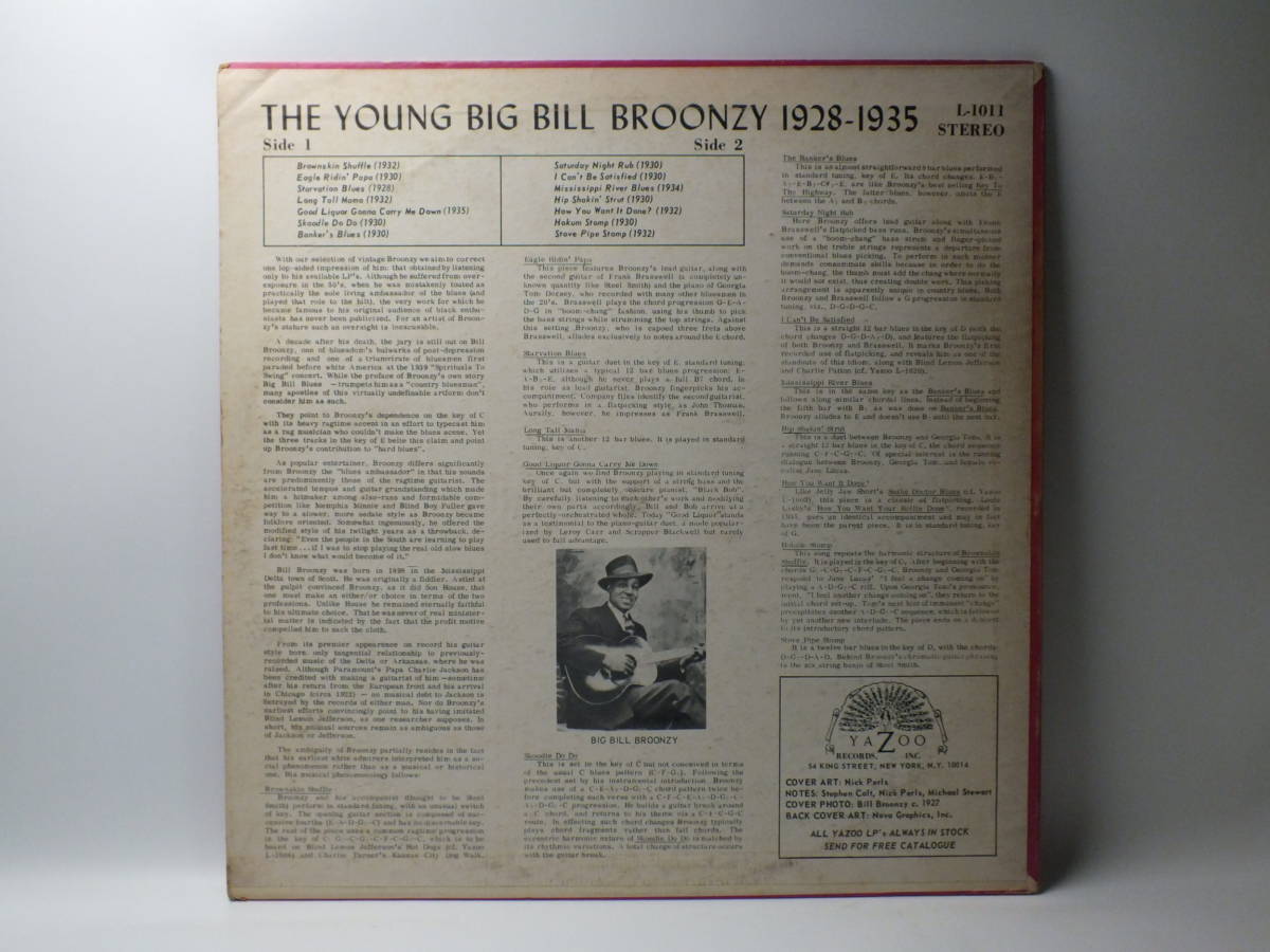 LP L-1011 ビッグ・ビル・ブルーンジー THE YOUNG BIG BILL BROONZY 1928-1935 【8商品以上同梱で送料無料】_画像3