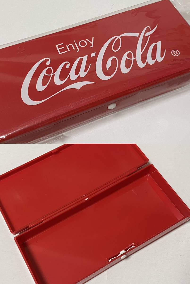 Coca-Cola コカ・コーラ ラウンドジップ 長財布 + ペンケース （プラ）+ 付箋 展示未使用品_画像7