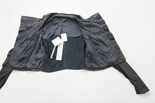 Rick Owens ◇ ショート丈 レザー ジャケット 黒 40サイズ (下げ札付き