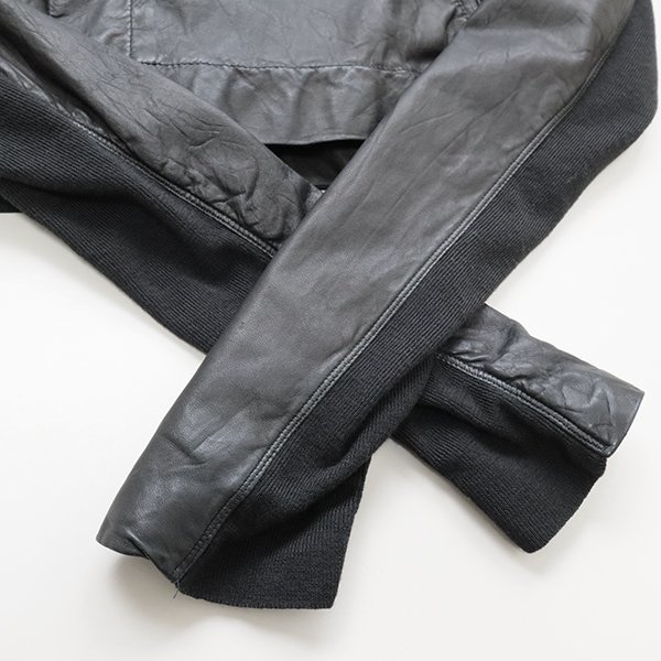 Rick Owens ◇ ショート丈 レザー ジャケット 黒 40サイズ (下げ札付き