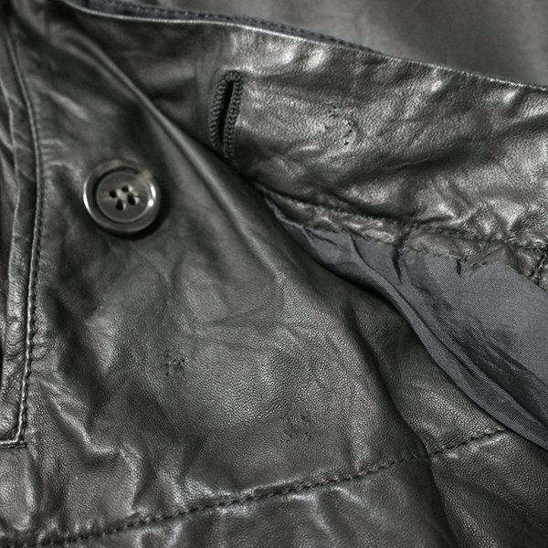 Rick Owens ◇ ショート丈 レザー ジャケット 黒 40サイズ (下げ札付き