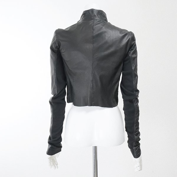 Rick Owens ◇ ショート丈 レザー ジャケット 黒 40サイズ (下げ札付き