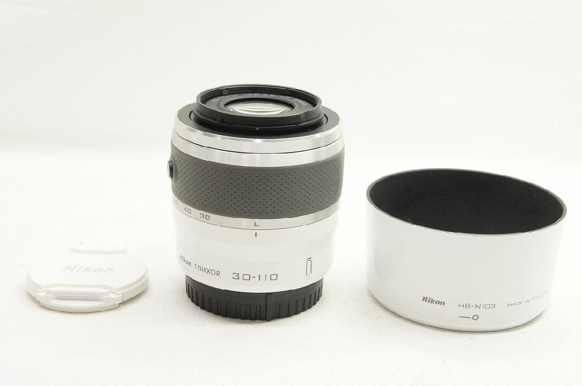 １年保証 美品 Nikon 1 VR 30-110mm F3.8-5.6 ホワイト-
