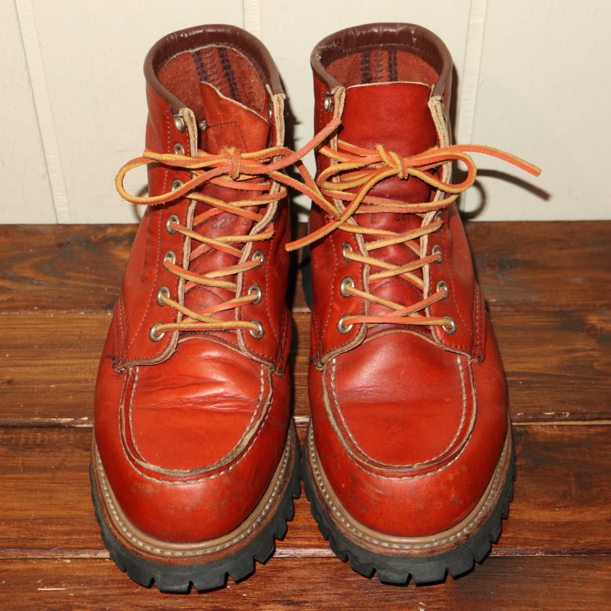 90's　四角犬タグ　レッドウィング　RED WING　８１７５　モック　ラグソール　７E　／　２５㎝　ブーツ　ビブラム　レッドウイング_画像3