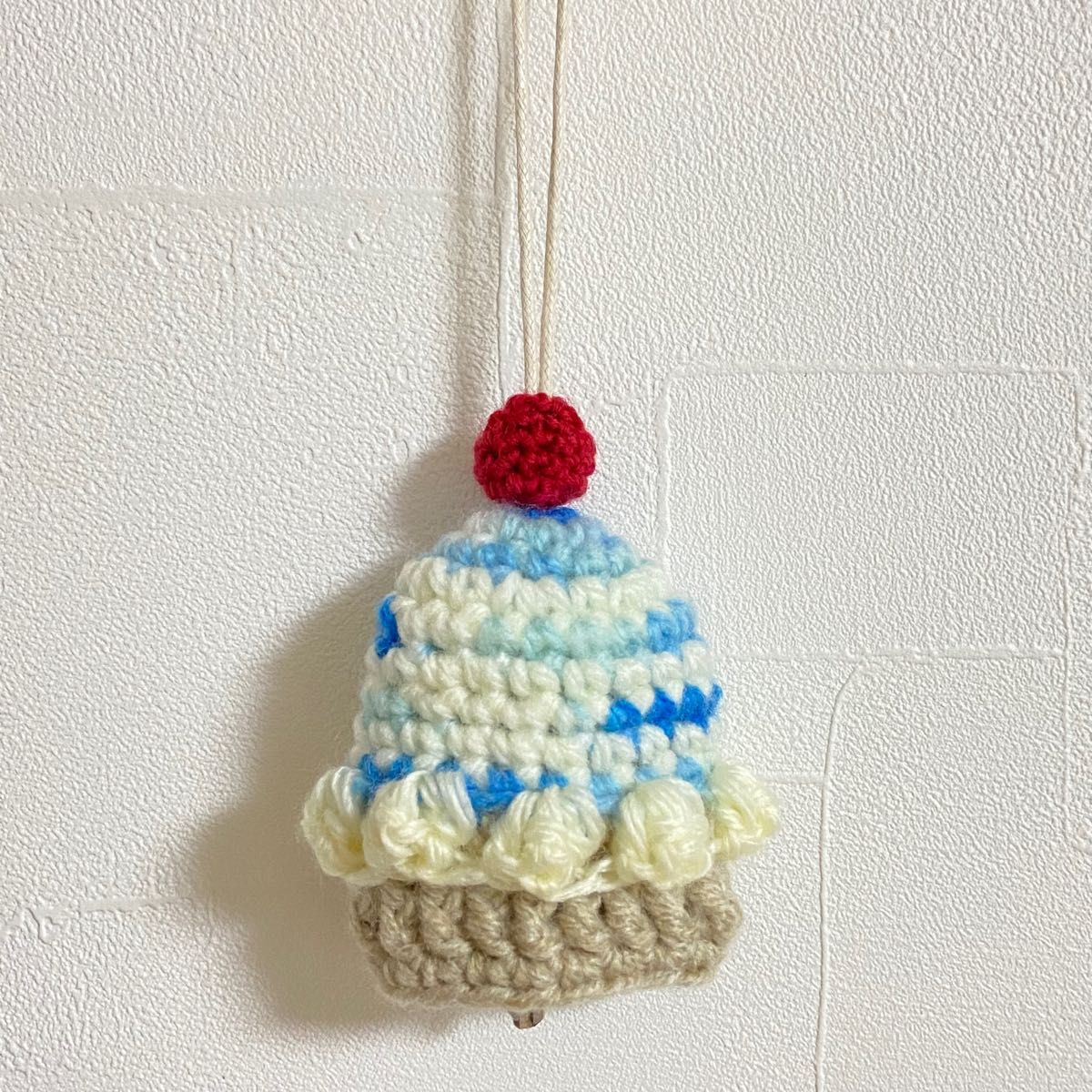 ハンドメイド カップケーキ キーカバー 手編み 編み物 鍵カバー あみぐるみ かぎ針編み