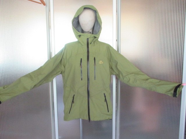 Z5041 free shipping [aru scoop net ntoAlta Monto: L ] secondhand goods raincoat with a hood . nylon jacket mountain parka outdoor - green 