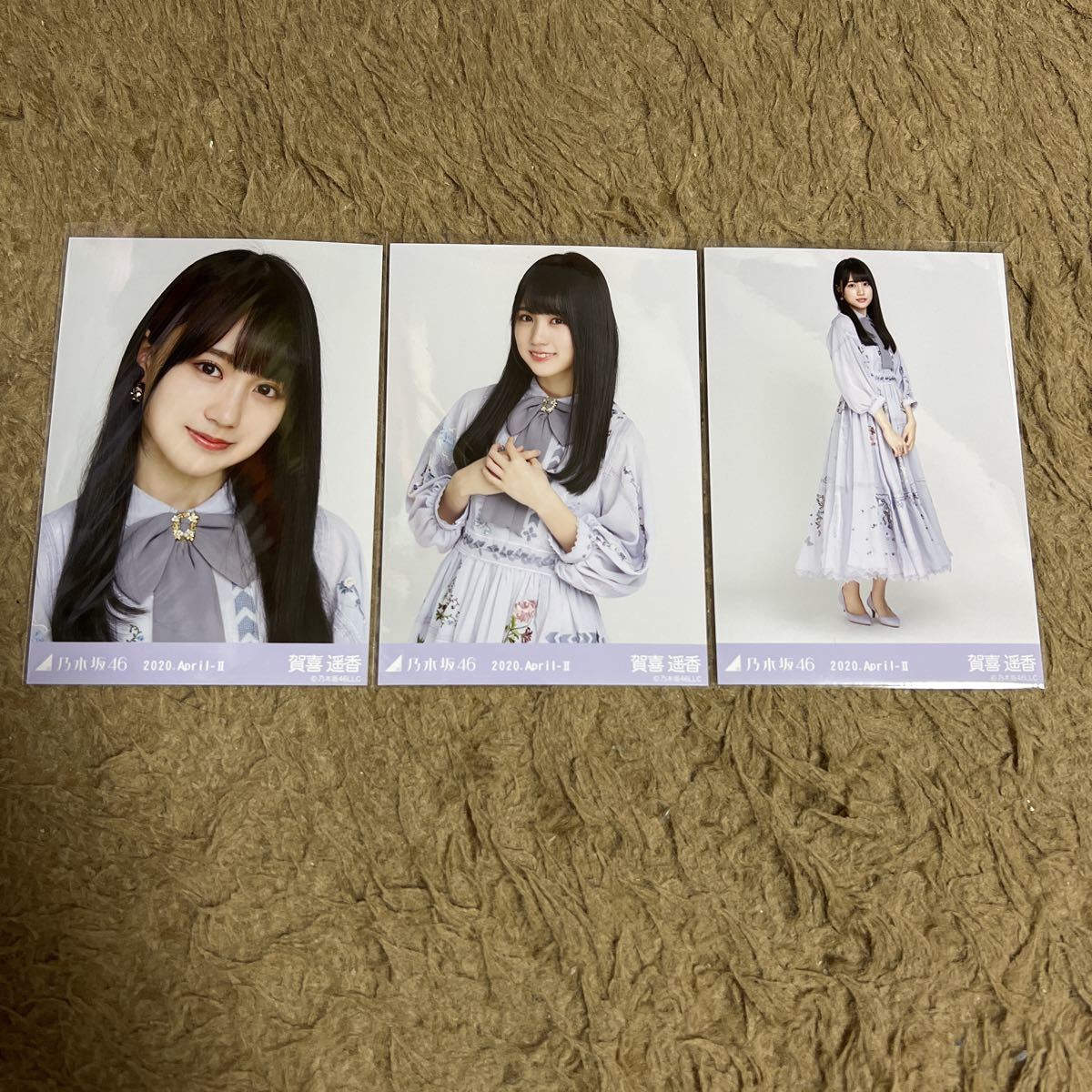 乃木坂46 賀喜遥香 生写真 2020.April-Ⅱ スペシャル衣装25 3枚 コンプ