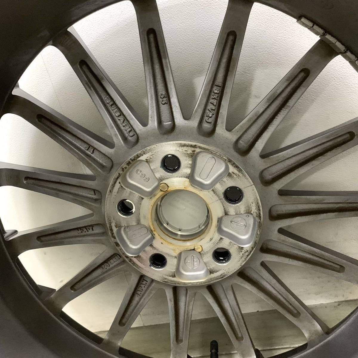 直接引取可】 SUBARU STI 純正 アルミホイール ENKEI 18×7 1/2J 4本