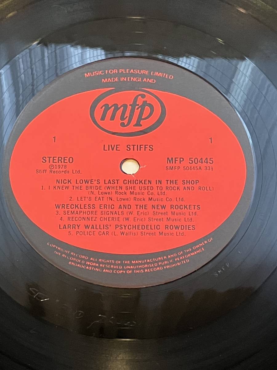 ★UK盤/LP(12インチ)★『 Live Stiffs 』★ニック・ロウ/エルヴィス・コステロ/イアン・デュリー他★1978年★MFP 50445★レ-167★_画像4