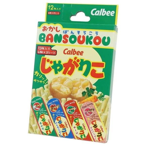 じゃがりこお菓子 ばんそうこう12枚　4デザイン×3枚