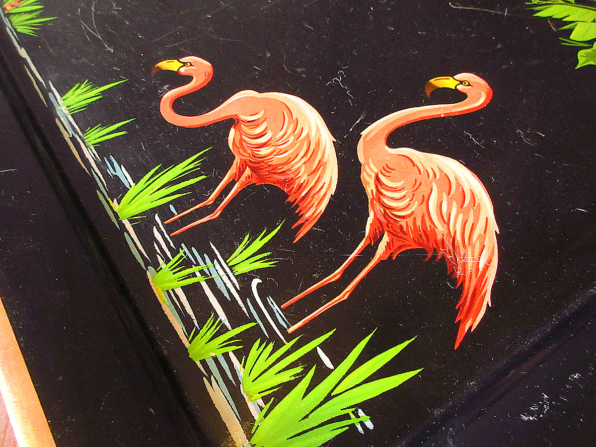  Vintage 70*s* flamingo art me tart Ray *230624k6-bxs 1970s animal miscellaneous goods interior O-Bon 