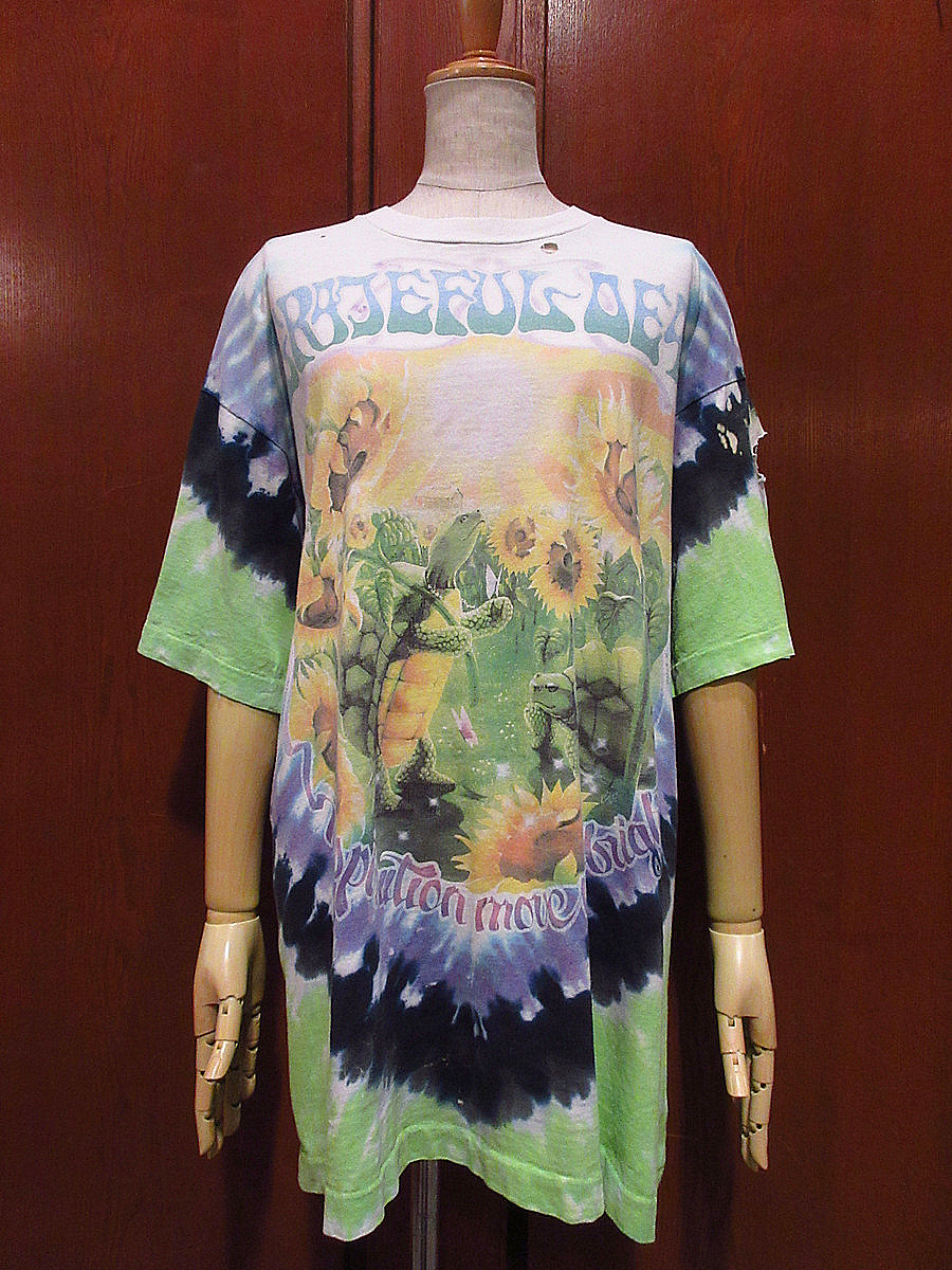 ビンテージ90's●GRATEFUL DEAD 1995年ツアータイダイTシャツsize XL●230615i3-m-tsh-bnグレイトフルデッドバンドバンT