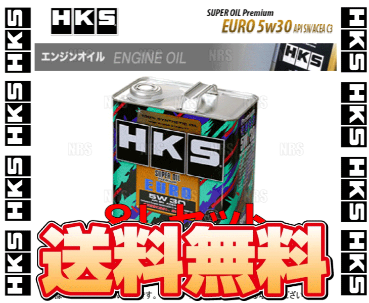 HKS エッチケーエス スーパーオイル プレミアム ユーロ 5W-30 (API SN/ACEA C3) 8L (4L x 2本) (52001-AK152-2S