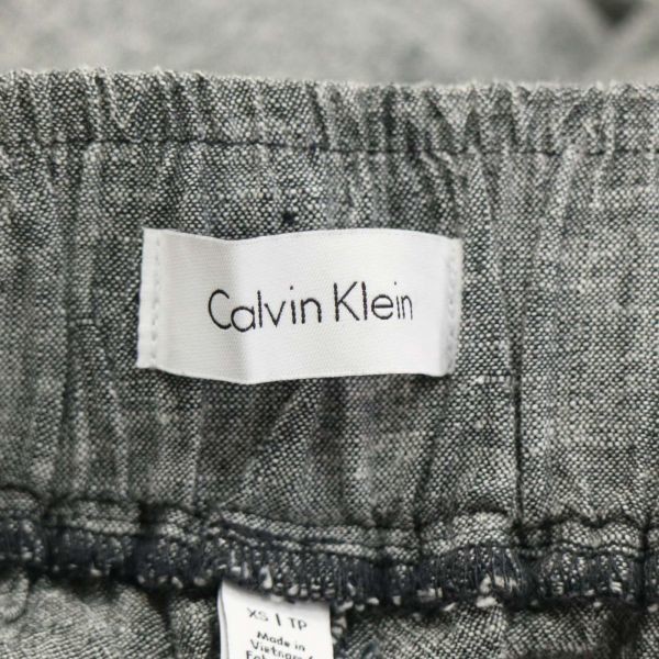 Calvin Klein カルバンクライン 春夏 リネン&レーヨン♪ イージー シャンブレー ベイカー パンツ Sz.XS　レディース グレー　D3B00122_2#P_画像6