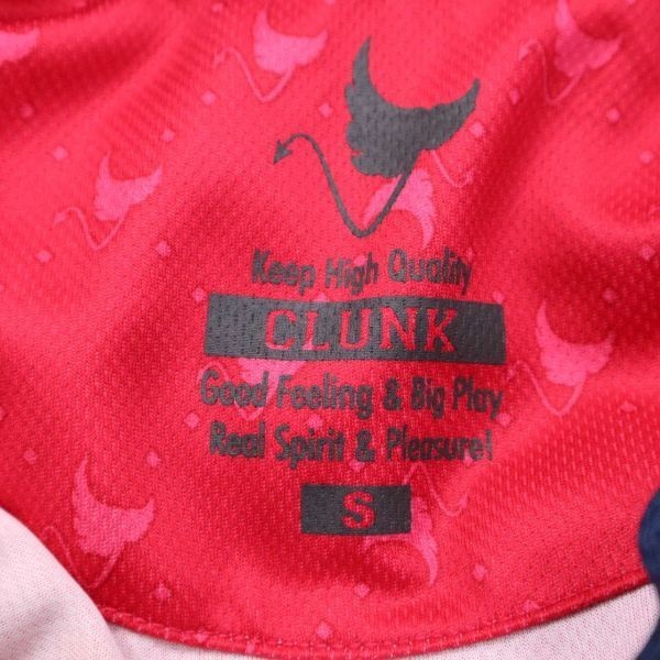 CLUNK クランク 春夏 ロゴ総柄♪ 吸水速乾 半袖 ドライ ポロシャツ Sz.S　レディース ゴルフ　D3T01116_6#A_画像5