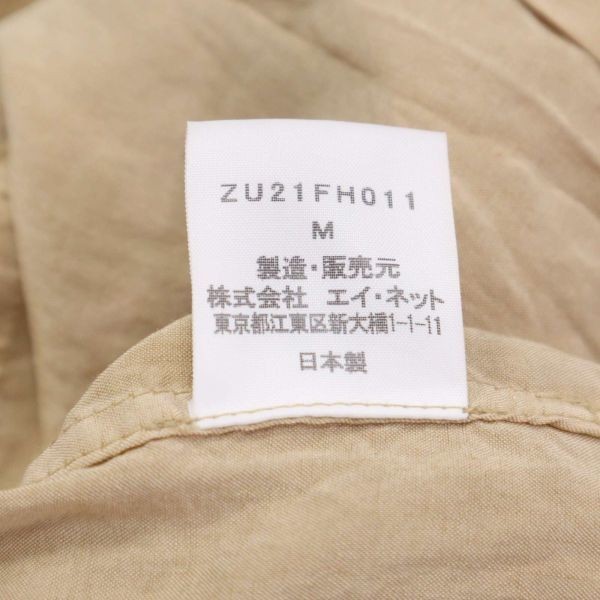 zucca ...  весна   лето  ... ячейка  ... ...♪  короткие рукава  ... leman   рубашка    одним лотом  Sz.M　 женский   сделано в Японии   бежевый 　D3T01133_6#D