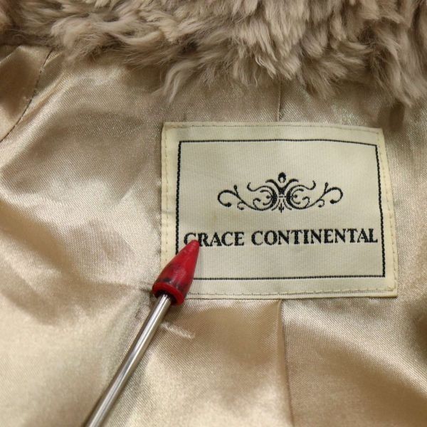 GRACE CONTINENTAL グレースコンチネンタル 毛皮♪ ラビット & フォックス ファー ジャケット コート Sz.36　レディース　D2T02747_B#N_画像9