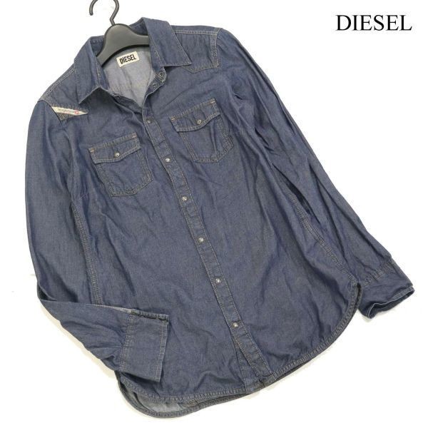 DIESEL ディーゼル 通年 長袖 ウエスタン デニム シャツ Sz.S　メンズ　D3T00394_3#C_画像1