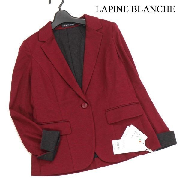 【新品 未使用】 LAPINE BLANCHE ラピーヌ ブランシュ 通年 伊製生地♪ ストレッチ ジャケット Sz.38　レディース 定価5.9万　D2T01841_9#O