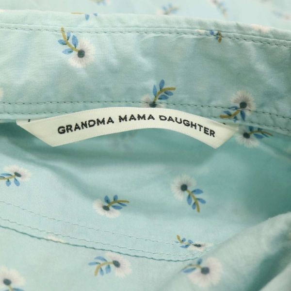 GRANDMA MAMA DAUGHTER グランマママドーター 通年 ゆったり♪ 長袖 花柄 オーバーサイズ ワーク シャツ Sz.0　レディース　D2T03110_C#C_画像5