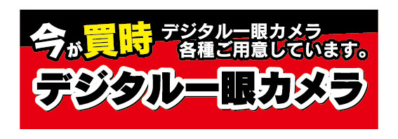 横断幕　横幕　家電　今が買時　デジタル一眼カメラ　カメラ_画像1