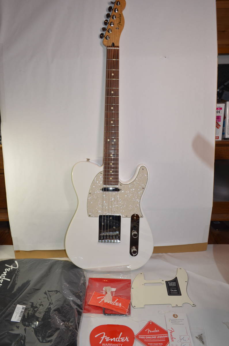 ★美品 動作良好★Fender PLAYER TELECASTER PF PWT★pau ferro★polae white★エレキギター★フェンダー テレキャスター★メキシコ製★の画像1