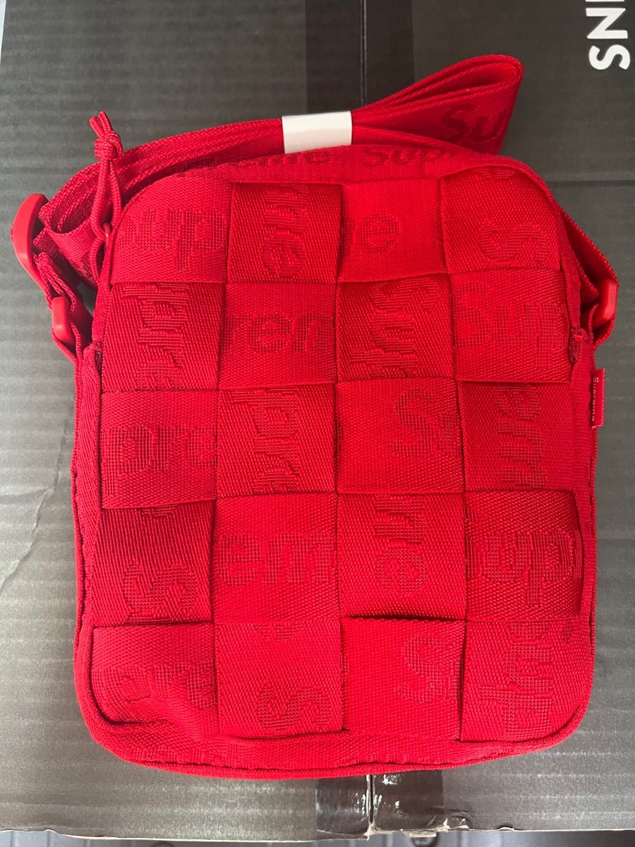 Supreme Woven Shoulder Bag “RED” camping.com