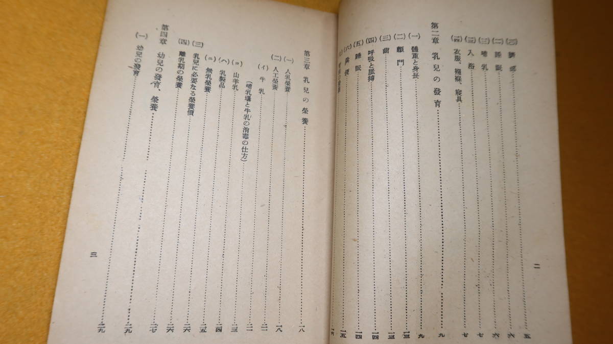 『育児指針』厚生省人口局、1940【「新生児」「乳児の発育」「乳児の栄養」「幼児の発育、栄養」「乳幼児に関する統計」他】_画像7