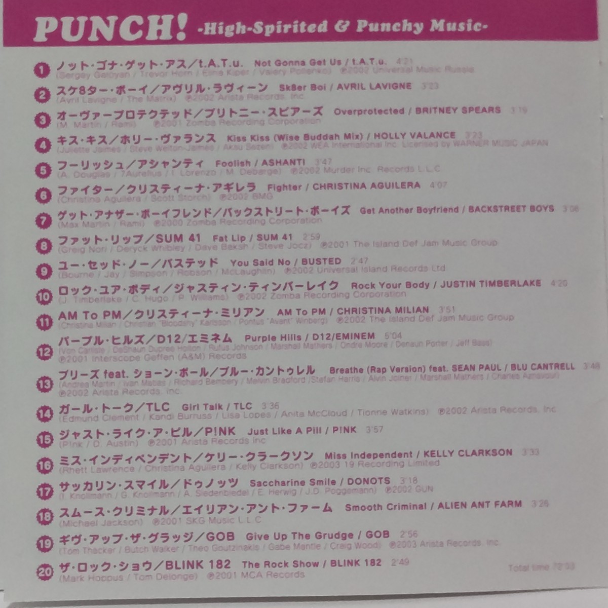 PUNCH！~High-Spirited & Punchy Music~ 洋楽 オムニバス CD ★視聴確認済み★_画像4
