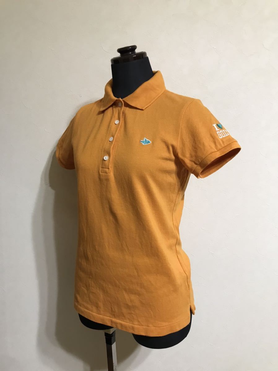 良品】 PEARLY GATES GOLF パーリーゲイツ ゴルフ レディース 鹿の子 ポロシャツ トップス サイズ1 半袖 オレンジ 日本製 005-960303 パーリーゲイツ PEARLY GATES ポロシャツ レディース サイズ1