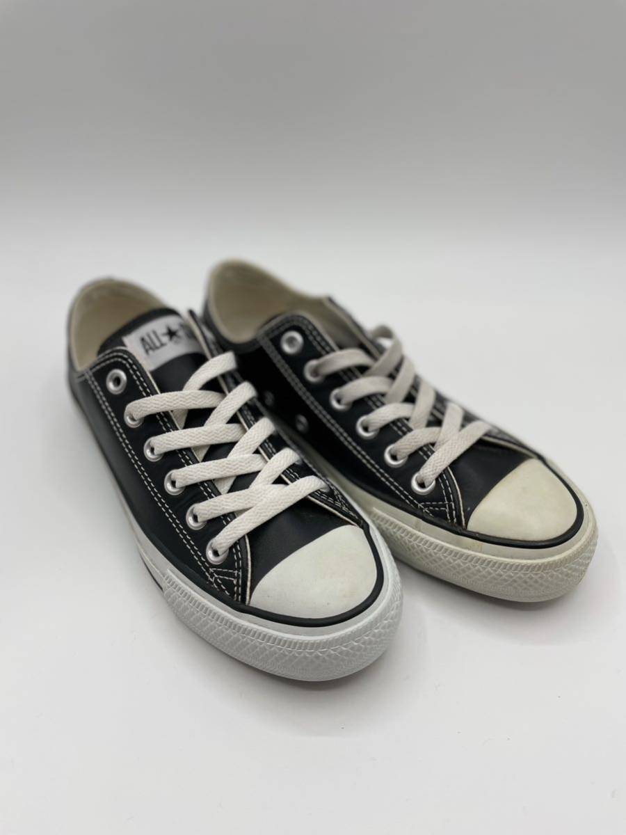 【未使用】 CONVERSE ALL STAR コンバース オールスター ローカット レザー 定番 アウトレット品 サイズ23.5cm ウィメンズ 黒 箱無し_画像7