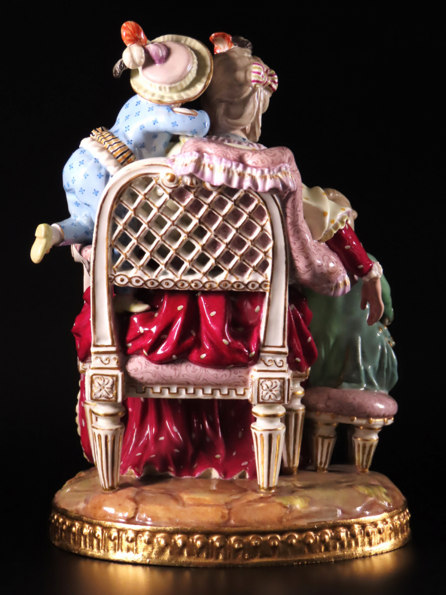 晃】MEISSEN オールドマイセン 19世紀 ボタン剣 主任成形師アシエ原型