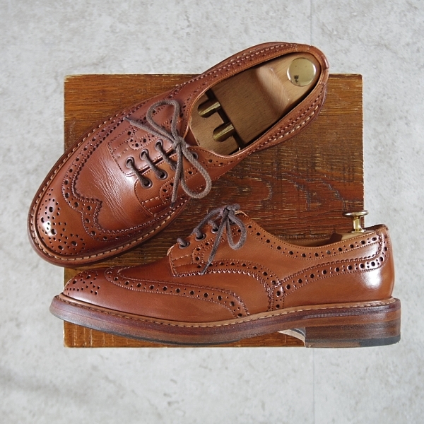 ★極上★トリッカーズ SIZE 7【定価￥121,000-★BOURTON/バートン】m5633/カントリーシューズ/茶/短靴/Tricker's★k327-6