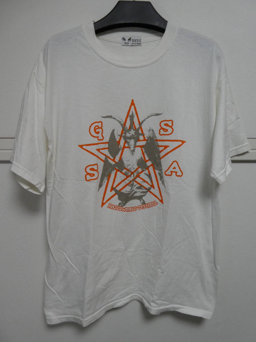 希少 サタンアルバイト　SATAN ARBEIT Tシャツ　ホワイト　五芒星　L　GSSA　90s ストリート_画像1