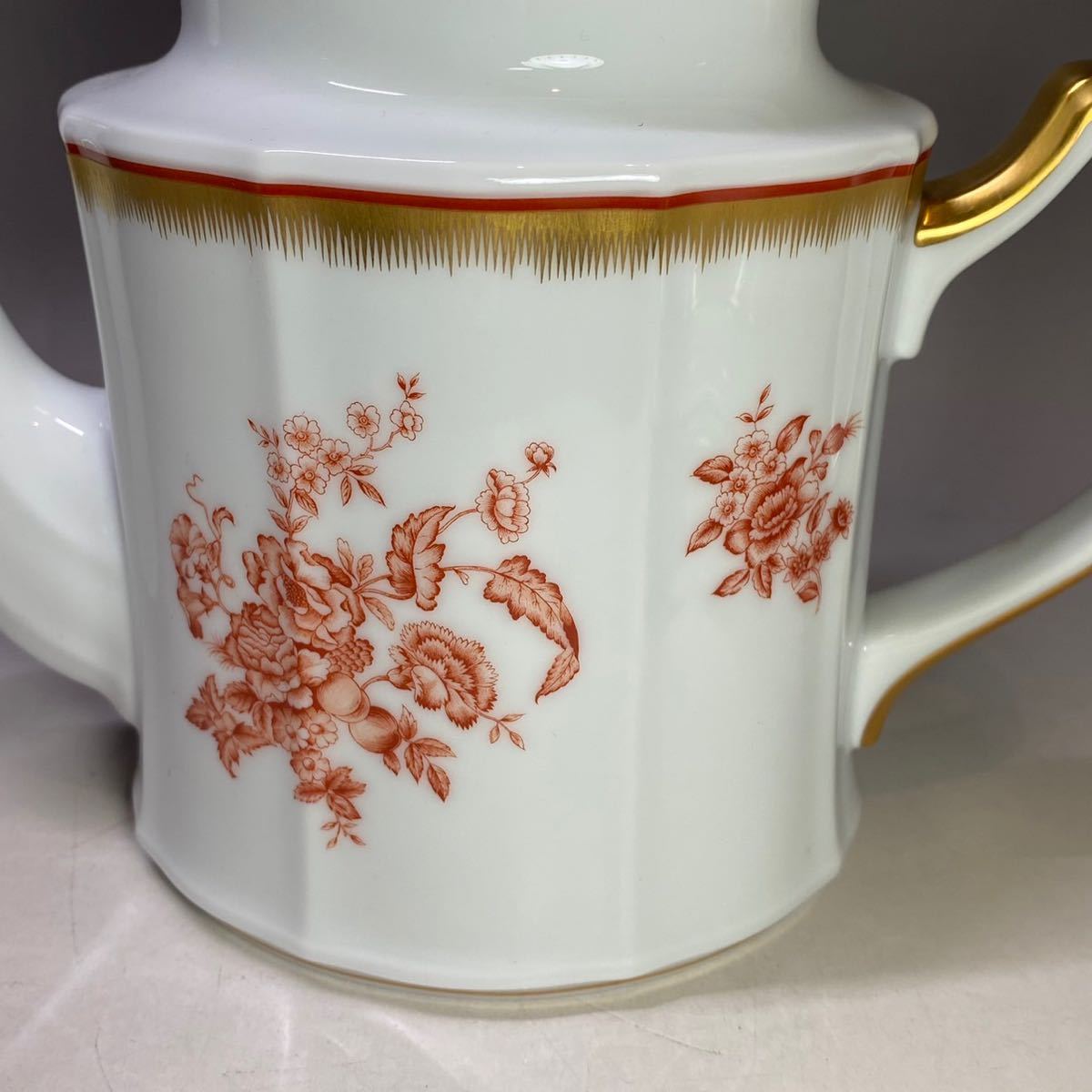 最高級 ノリタケ ダイヤモンドコレクション NORITAKE ティーポット シュガーポット クリーマー ティーセット MEDIVAL ROSE 薔薇 バラ_画像3