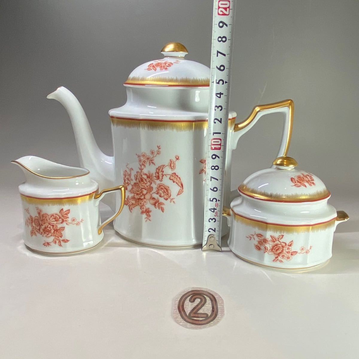 最高級 ノリタケ ダイヤモンドコレクション NORITAKE ティーポット シュガーポット クリーマー ティーセット MEDIVAL ROSE 薔薇 バラ_画像10