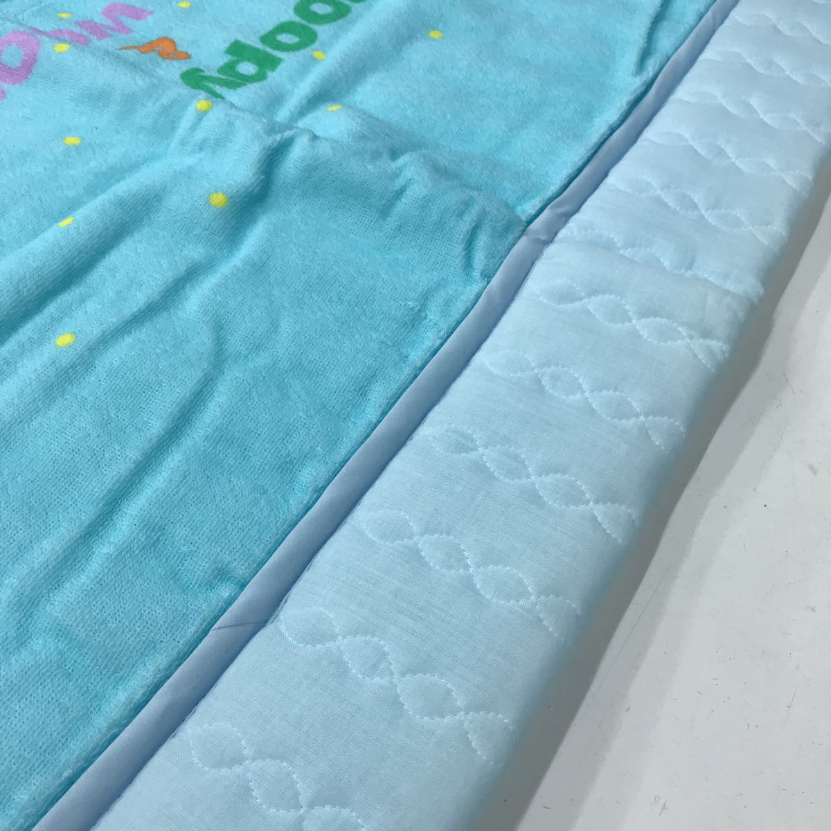 [ new goods ] Snoopy quilt ket baby futon for summer quilting futon gauze made in Japan light blue 80×120 child 