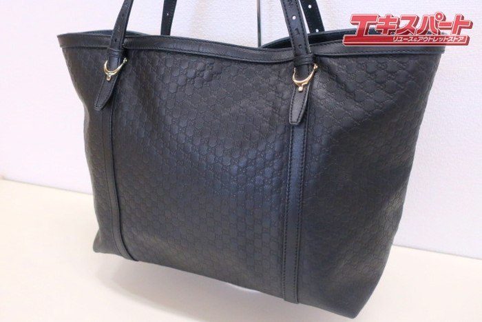 GUCCI トートバッグ ショルダーバッグ マイクログッチ シマ レザー