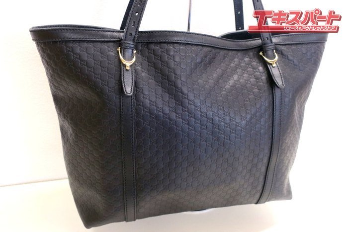 GUCCI トートバッグ ショルダーバッグ マイクログッチ シマ レザー