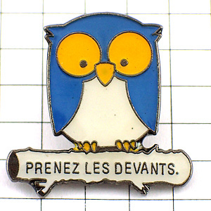  pin badge * owl . ear zk bird blue house * France limitation pin z* rare . Vintage thing pin bachi
