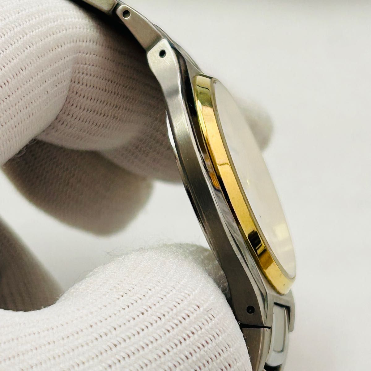 テクノス TECHNOS T9B45 メンズウォッチ 腕時計 チタン コンビ