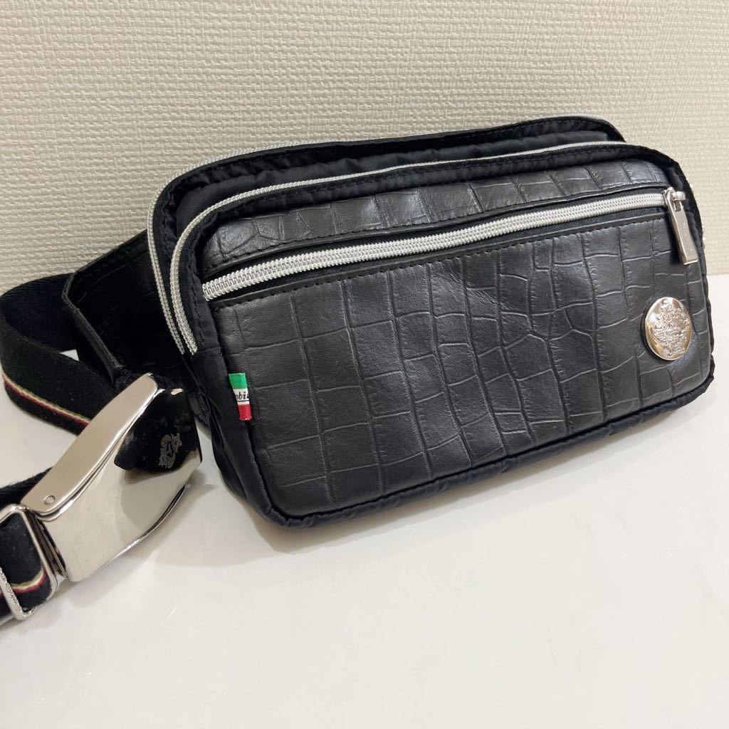 Orobianco】☆2way 美品☆ レザー クロコ型押し ショルダーバッグ-