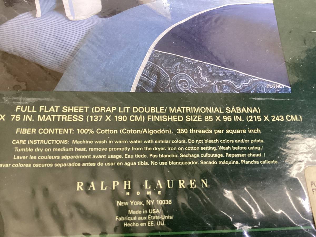 未使用 ラルフローレンシーツ Ralph Lauren フラットシーツ 未使用 ラルフローレンシーツ Ralph Lauren フラットシーツ