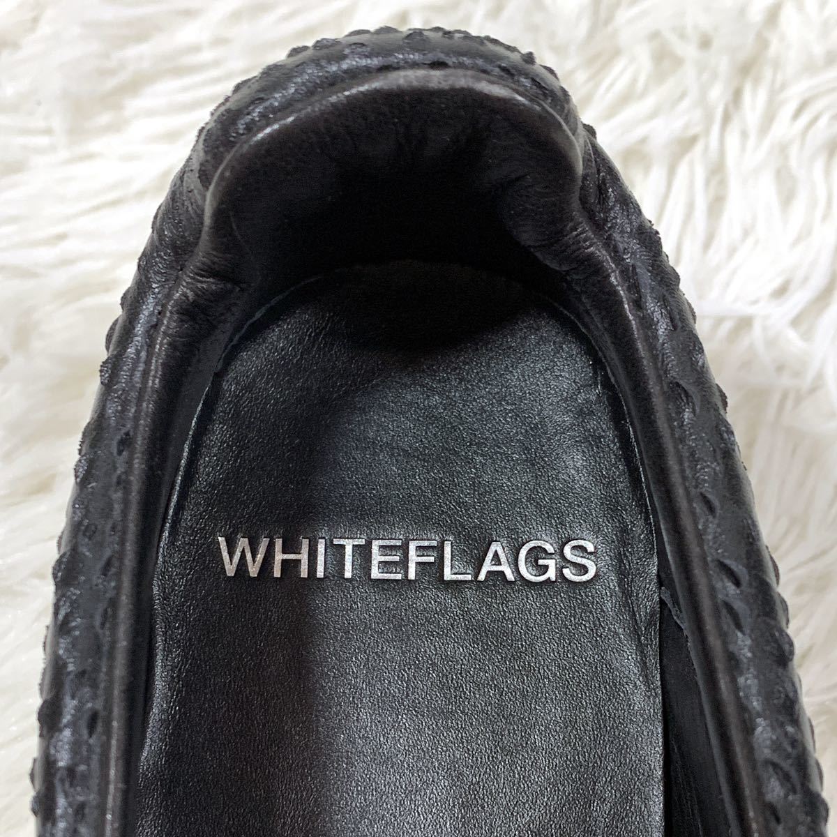 WHITE FLAGS ホワイトフラッグス スリッポン スニーカー パイソン ブラック 黒 40(25～25.5cm)_画像10