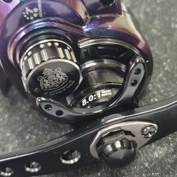 MY-922 1円スタート Abu Gacia ベイトリール レボ ウルトラキャスト BF8-L1 釣り用品 釣り 調整 訳あり品 アブガルシア ビックフラットEVAノブ&90mmクランクカーボンハンドル