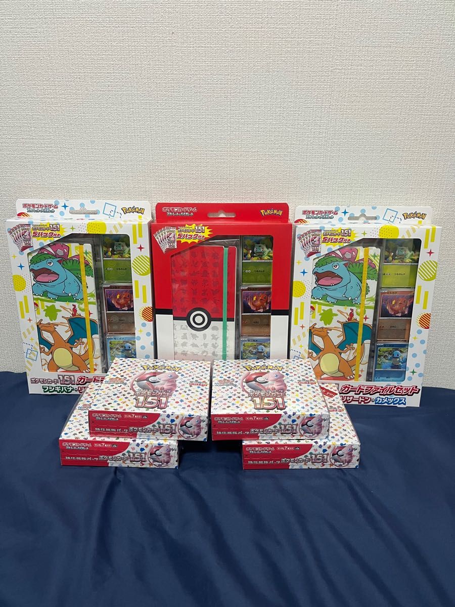 151 ポケモン 4BOX シュリンク付き 新品未開封 ファイルセット｜PayPay