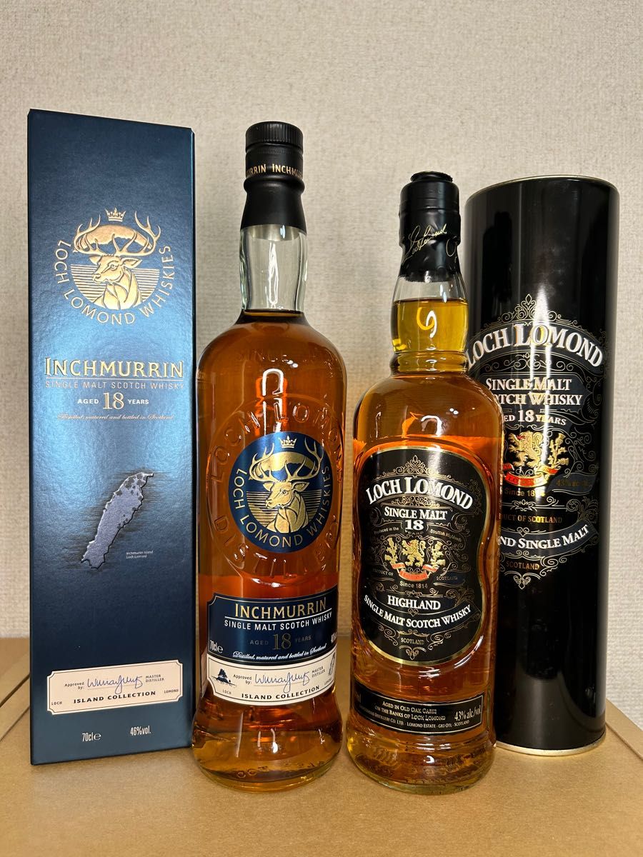 18年もの飲み比べシリーズ:インチマリン18年+ロッホローモンド18年旧旧ボトル