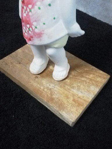 陶器 人形 日本 白磁 幼女 アンティーク 置物_画像5