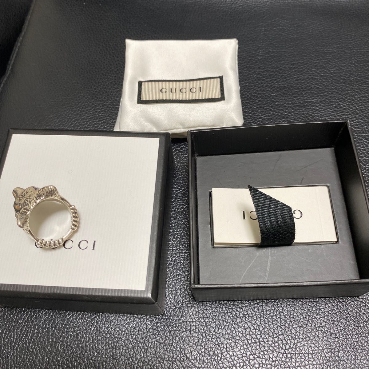 GUCCI グッチ　アンガーフォレスト　ウルフ　オオカミ　リング　15号　指輪 シルバーリング　STERLING 狼 LOVED 