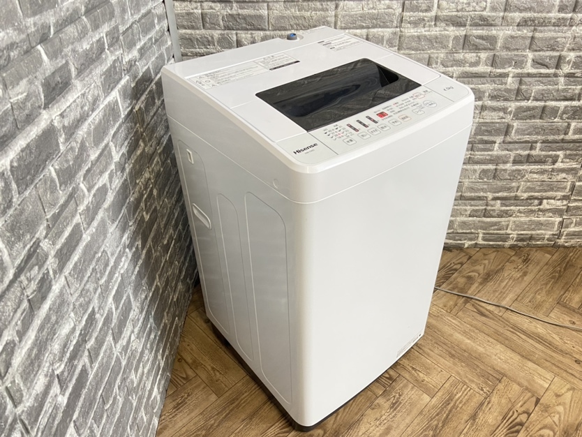 Hisense ハイセンス全自動洗濯機HW-T45C 4.5kg ステンレス槽カビ取り